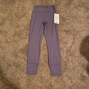 Lululemon purple in movement tights (25”, 7/8)